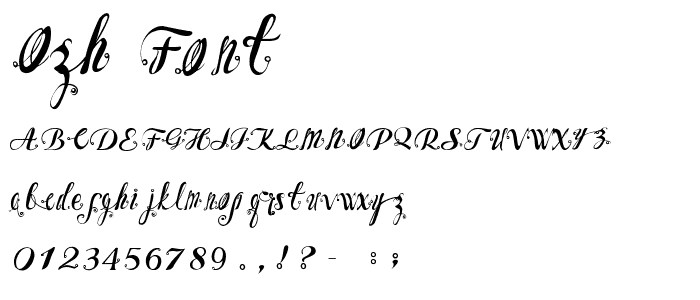 OZH  font
